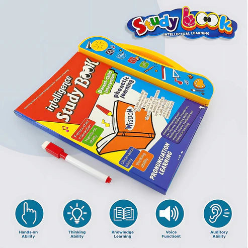 Kids Intelligence E-Book, English Letters & Words Learning, Activities with Numbers, Shapes Learning Book for kids