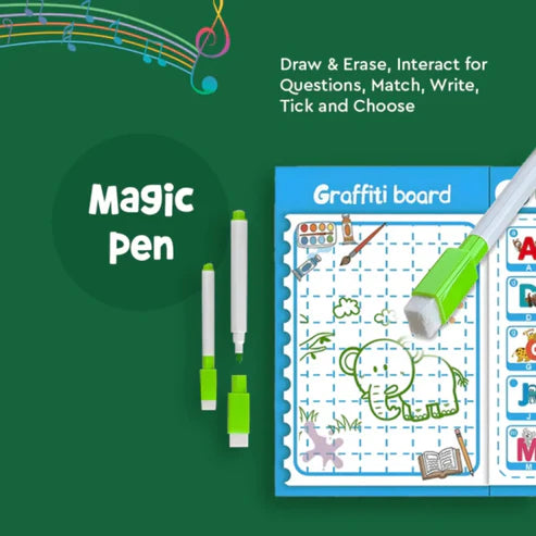 Kids Intelligence E-Book, English Letters & Words Learning, Activities with Numbers, Shapes Learning Book for kids